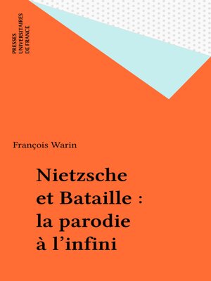 cover image of Nietzsche et Bataille